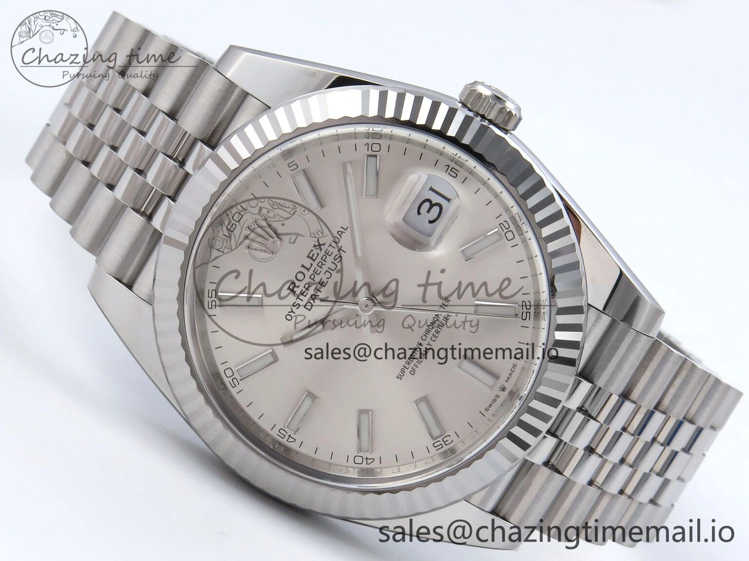 DateJust 126334 41mm Clean 1:1 Best Edition 904L Steel Silver Stick Dial on Jubilee Bracelet VR SunProtective 897