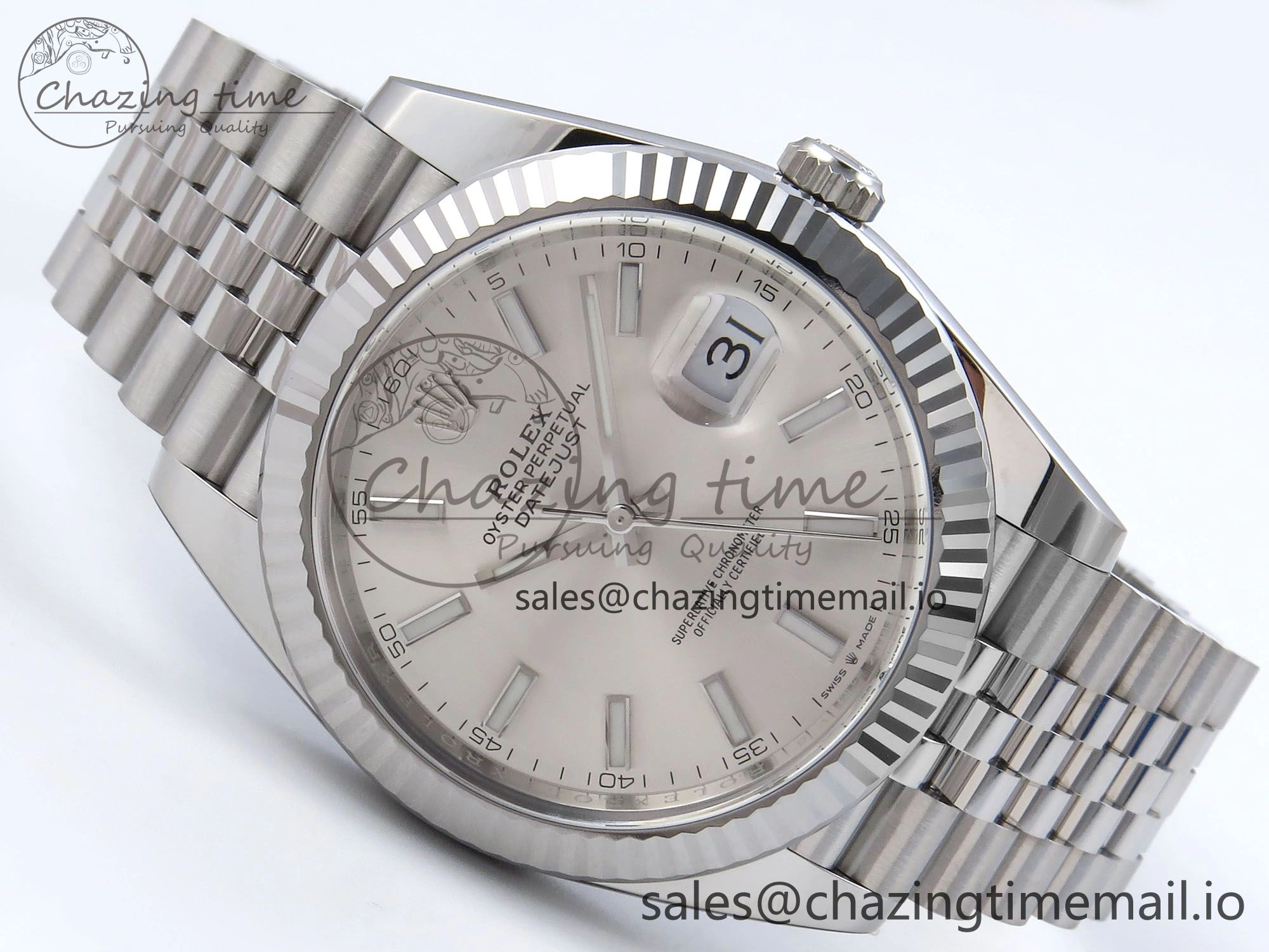 DateJust 126334 41mm Clean 1:1 Best Edition 904L Steel Silver Stick Dial on Jubilee Bracelet VR SunProtective 897
