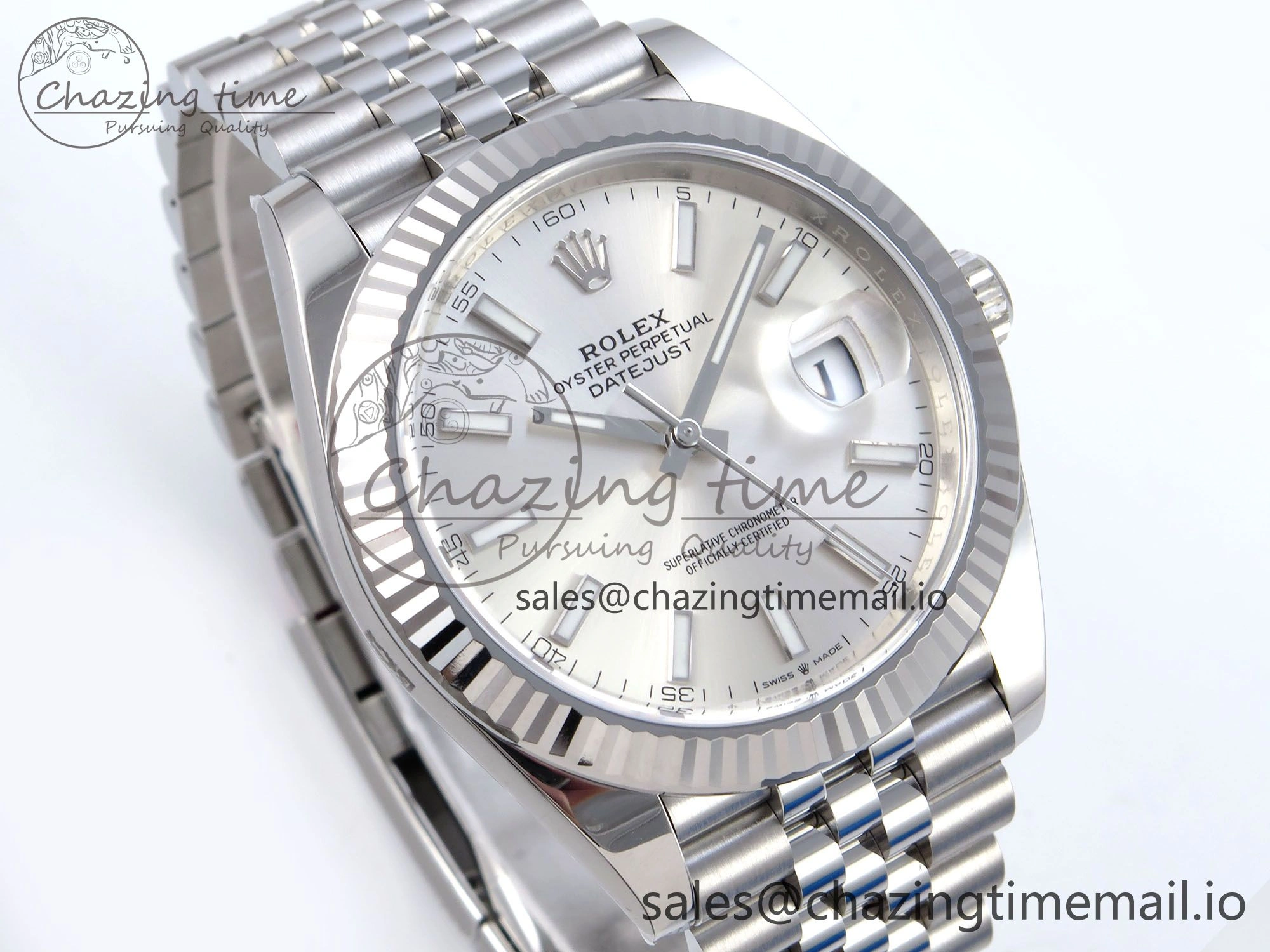 DateJust 126334 41mm Clean 1:1 Best Edition 904L Steel Silver Stick Dial on Jubilee Bracelet VR SunProtective 897