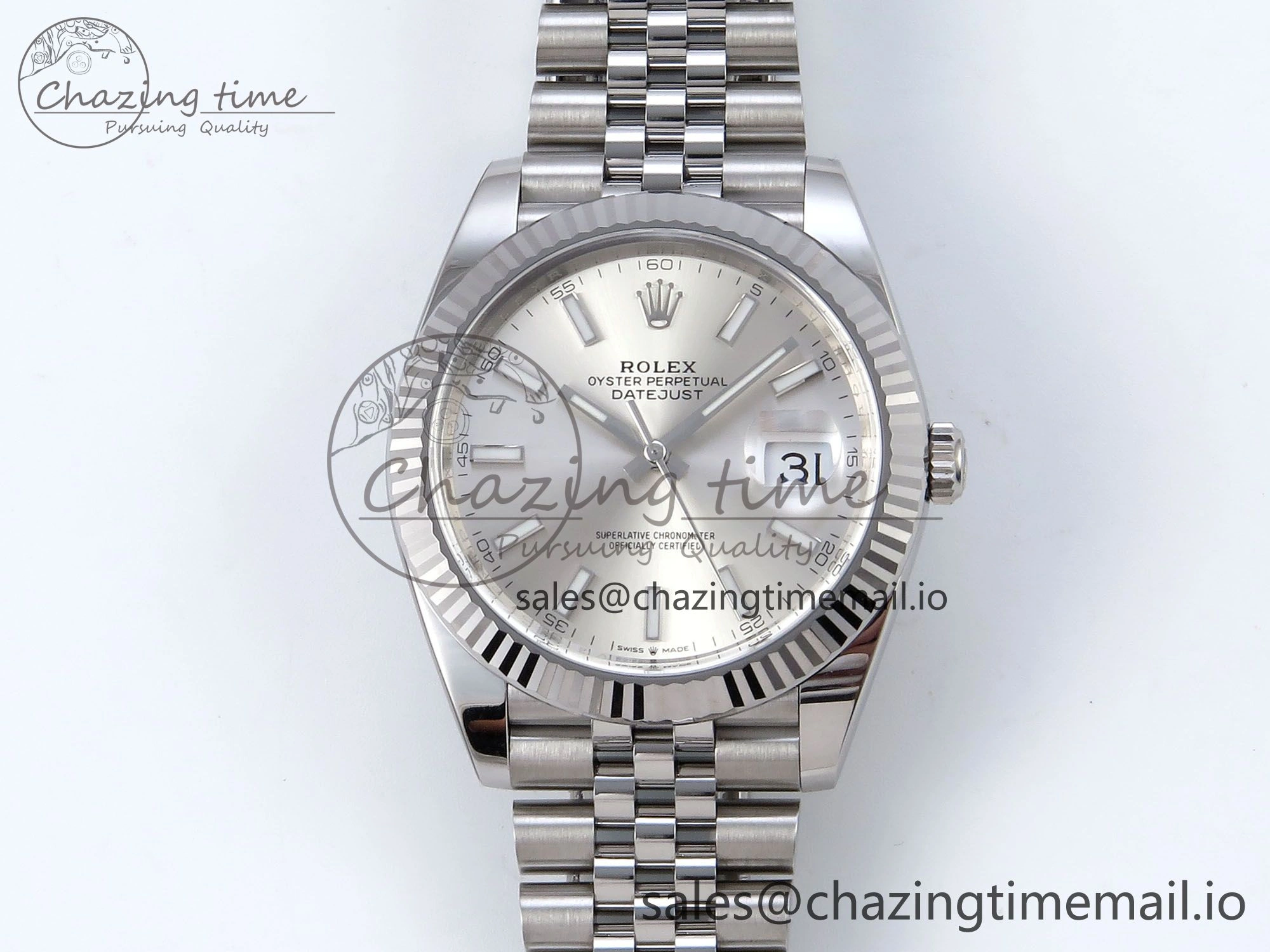 DateJust 126334 41mm Clean 1:1 Best Edition 904L Steel Silver Stick Dial on Jubilee Bracelet VR SunProtective 897