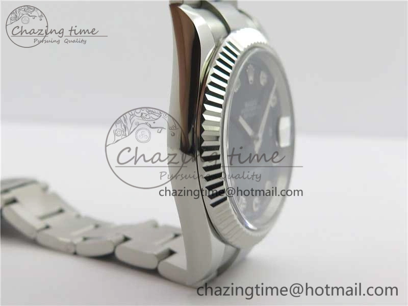 DateJust 126334 SS Noob 1:1 904L Best Edition Black Dial Diamond on Oyster Bracelet A FashionForward 3166