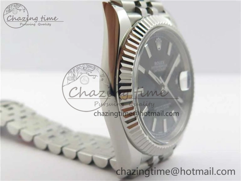 HighPerformance DateJust 126334 SS Noob 1:1 904L Best Edition Black Dial Stick Markers on Jubilee Bracelet A 3165