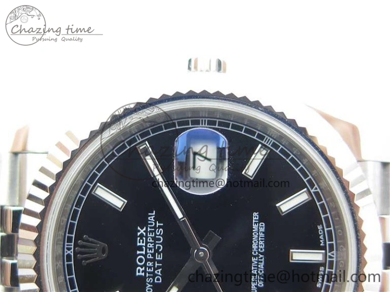 HighPerformance DateJust 126334 SS Noob 1:1 904L Best Edition Black Dial Stick Markers on Jubilee Bracelet A 3165