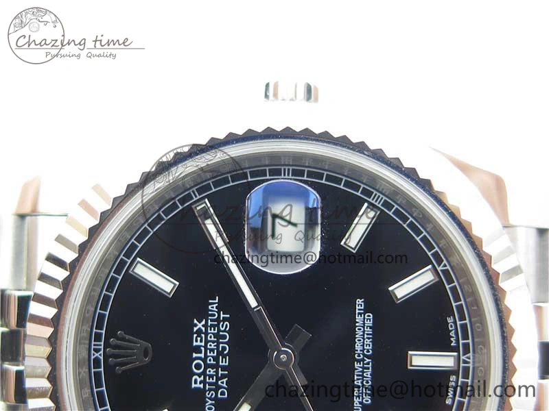 HighPerformance DateJust 126334 SS Noob 1:1 904L Best Edition Black Dial Stick Markers on Jubilee Bracelet A 3165