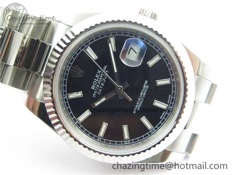 Practical DateJust 126334 SS Noob 1:1 904L Best Edition Black Dial Stick Markers on Oyster Bracelet A 3173