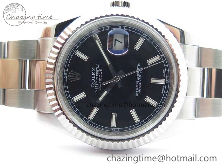 Practical DateJust 126334 SS Noob 1:1 904L Best Edition Black Dial Stick Markers on Oyster Bracelet A 3173