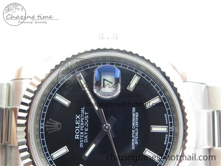 Practical DateJust 126334 SS Noob 1:1 904L Best Edition Black Dial Stick Markers on Oyster Bracelet A 3173