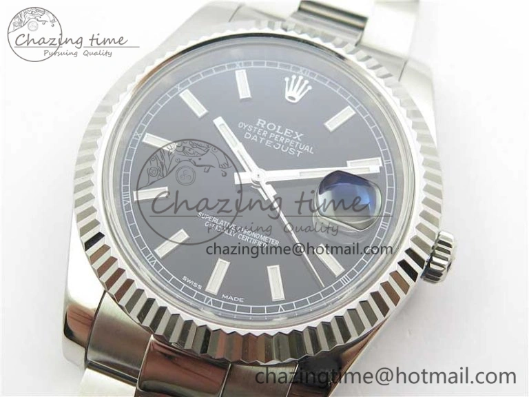 Practical DateJust 126334 SS Noob 1:1 904L Best Edition Black Dial Stick Markers on Oyster Bracelet A 3173