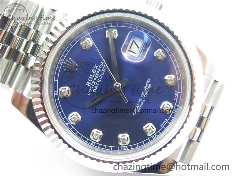 DateJust 126334 SS Noob 1:1 904L Best Edition Blue Dial Diamond on Jubilee Bracelet A Unisex 3155