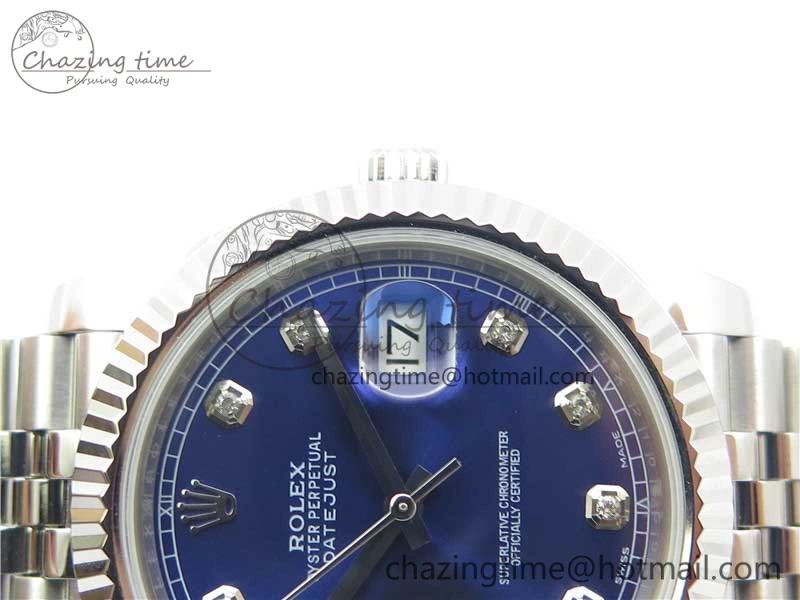 DateJust 126334 SS Noob 1:1 904L Best Edition Blue Dial Diamond on Jubilee Bracelet A Unisex 3155