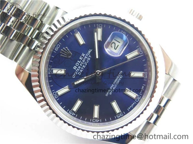 Efficient DateJust 126334 SS Noob 1:1 904L Best Edition Blue Dial Stick Markers on Jubilee Bracelet A 3157