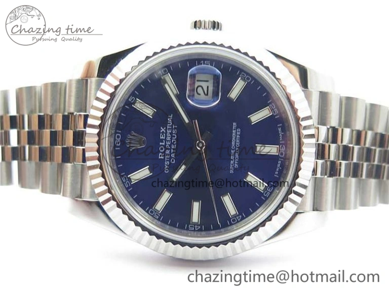 Efficient DateJust 126334 SS Noob 1:1 904L Best Edition Blue Dial Stick Markers on Jubilee Bracelet A 3157