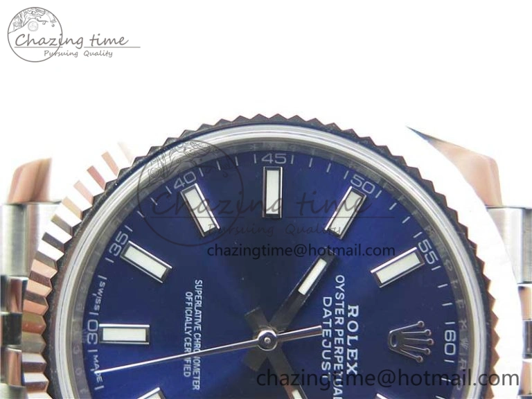 Efficient DateJust 126334 SS Noob 1:1 904L Best Edition Blue Dial Stick Markers on Jubilee Bracelet A 3157