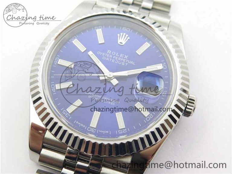 Efficient DateJust 126334 SS Noob 1:1 904L Best Edition Blue Dial Stick Markers on Jubilee Bracelet A 3157
