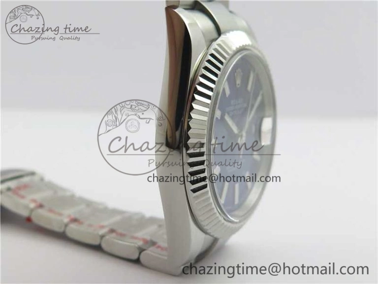 Classic DateJust 126334 SS Noob 1:1 904L Best Edition Blue Dial Stick Markers on Oyster Bracelet A 3169