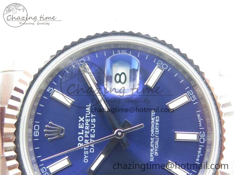 Classic DateJust 126334 SS Noob 1:1 904L Best Edition Blue Dial Stick Markers on Oyster Bracelet A 3169