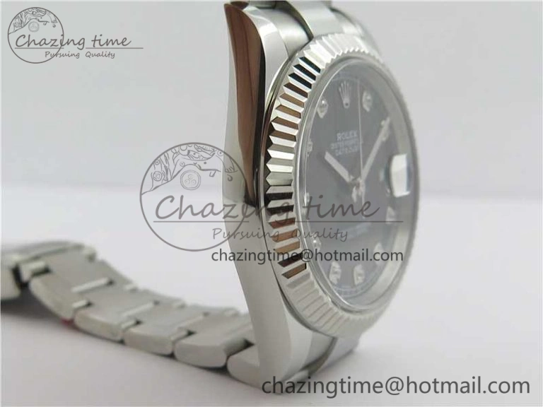DateJust 126334 SS Noob 1:1 904L Best Edition Gray Dial Diamond on Oyster Bracelet A Stylish 3167