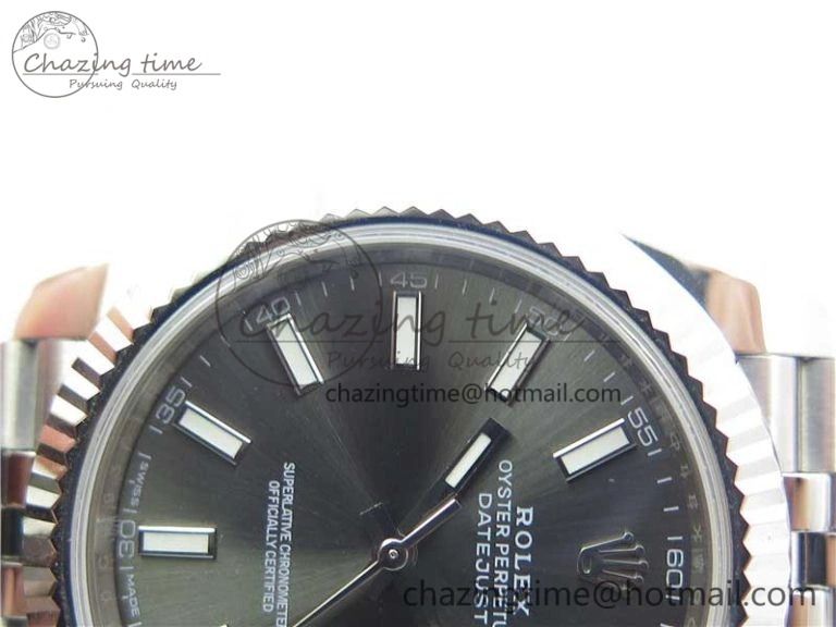 DateJust 126334 SS Noob 1:1 904L Best Edition Gray Dial Stick Markers on Jubilee Bracelet A WaterResistant 3158