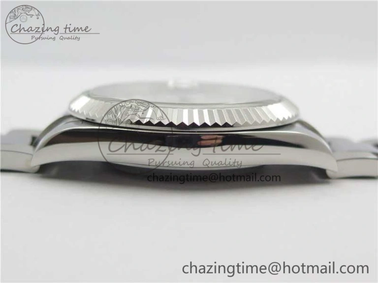 Effortless DateJust 126334 SS Noob 1:1 904L Best Edition Gray Dial Stick Markers on Oyster Bracelet A 3170