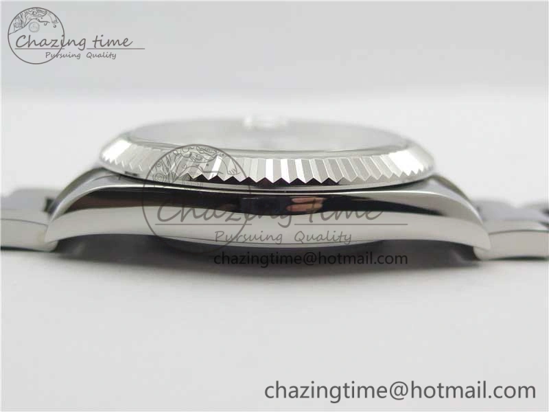 Effortless DateJust 126334 SS Noob 1:1 904L Best Edition Gray Dial Stick Markers on Oyster Bracelet A 3170