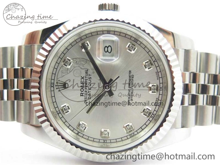 SmartChoice DateJust 126334 SS Noob 1:1 904L Best Edition Silver Dial Diamond on Jubilee Bracelet A 3152