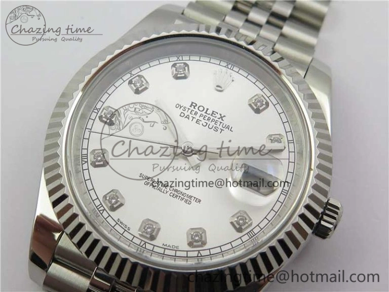 SmartChoice DateJust 126334 SS Noob 1:1 904L Best Edition Silver Dial Diamond on Jubilee Bracelet A 3152