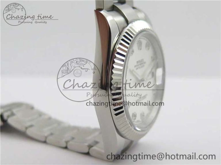 DateJust 126334 SS Noob 1:1 904L Best Edition Silver Dial Diamond on Oyster Bracelet A Casual 3159