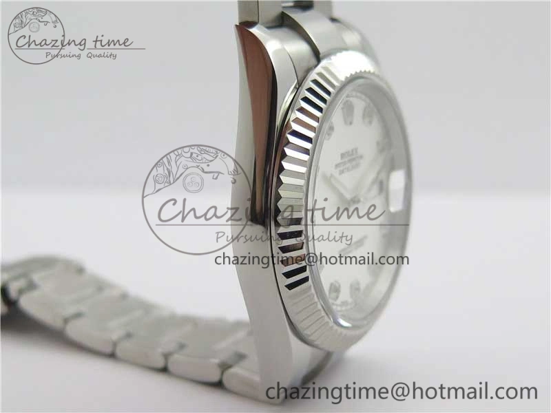 DateJust 126334 SS Noob 1:1 904L Best Edition Silver Dial Diamond on Oyster Bracelet A Casual 3159