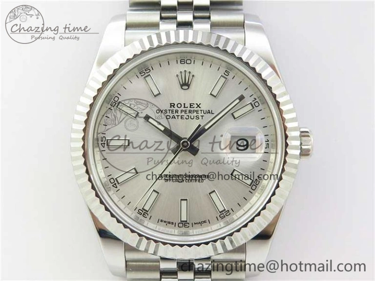 Sustainable DateJust 126334 SS Noob 1:1 904L Best Edition Silver Dial Stick Markers on Jubilee Bracelet A 3154