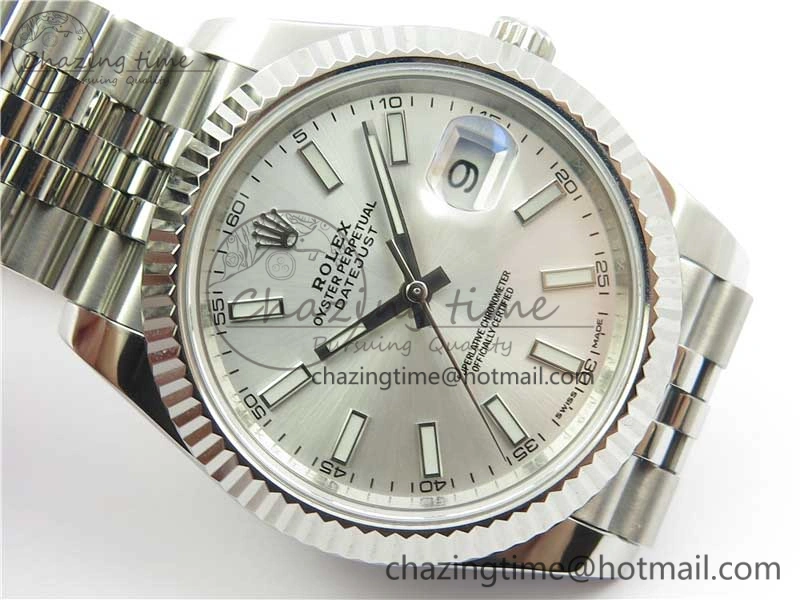 Sustainable DateJust 126334 SS Noob 1:1 904L Best Edition Silver Dial Stick Markers on Jubilee Bracelet A 3154