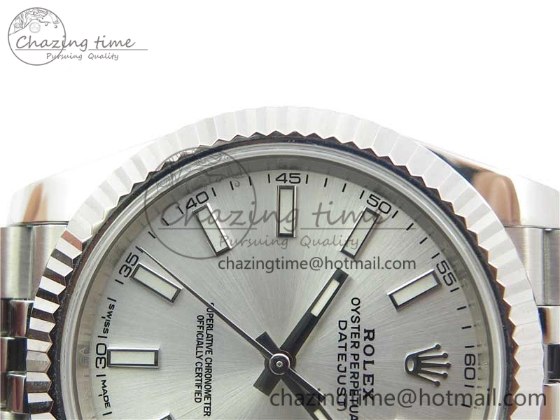 Sustainable DateJust 126334 SS Noob 1:1 904L Best Edition Silver Dial Stick Markers on Jubilee Bracelet A 3154