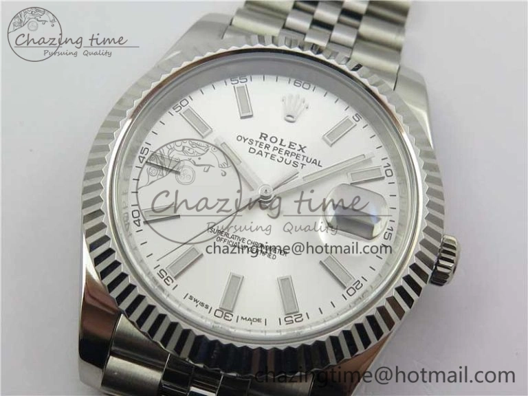Sustainable DateJust 126334 SS Noob 1:1 904L Best Edition Silver Dial Stick Markers on Jubilee Bracelet A 3154