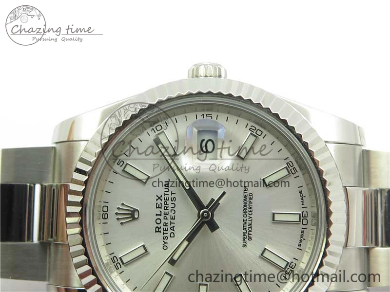DateJust 126334 SS Noob 1:1 904L Best Edition Silver Dial Stick Markers on Oyster Bracelet A Affordable 3168