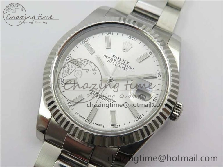 DateJust 126334 SS Noob 1:1 904L Best Edition Silver Dial Stick Markers on Oyster Bracelet A Affordable 3168