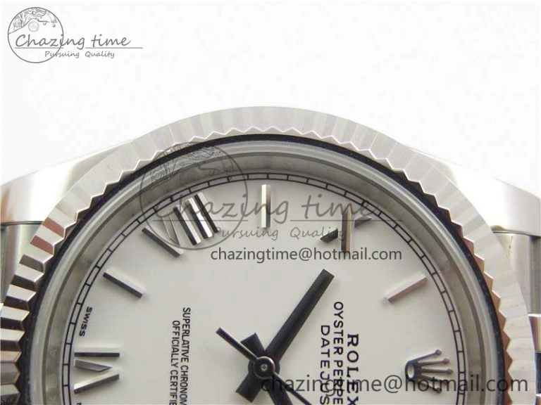 WrinkleFree DateJust 126334 SS Noob 1:1 904L Best Edition White Dial Roman Markers on Jubilee Bracelet A 3162