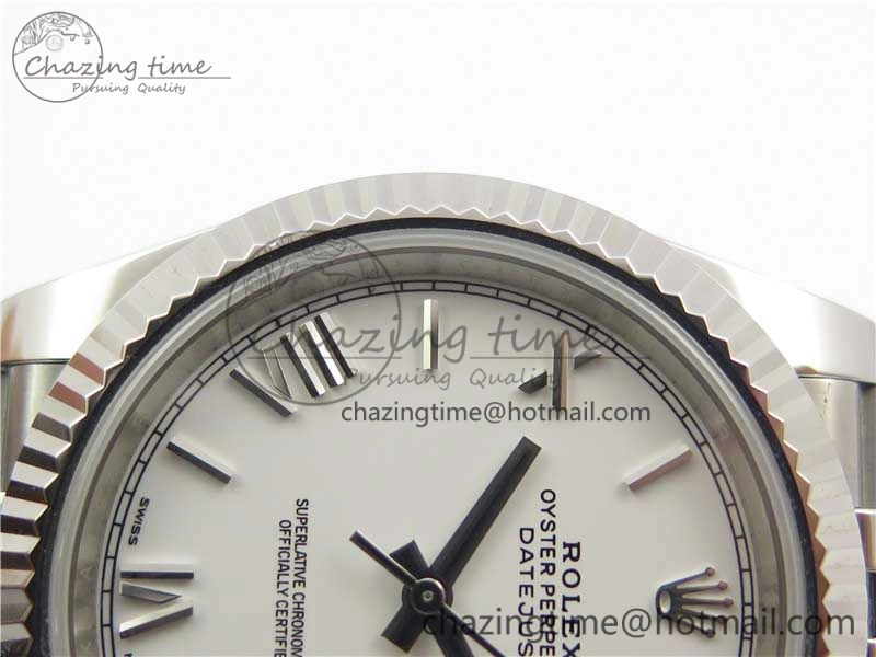WrinkleFree DateJust 126334 SS Noob 1:1 904L Best Edition White Dial Roman Markers on Jubilee Bracelet A 3162