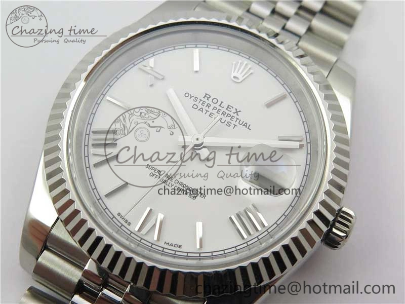 WrinkleFree DateJust 126334 SS Noob 1:1 904L Best Edition White Dial Roman Markers on Jubilee Bracelet A 3162