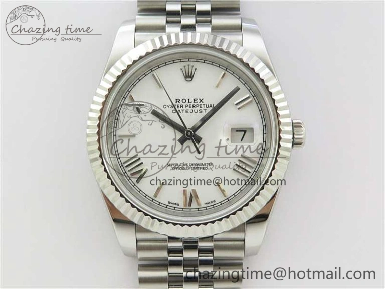 WrinkleFree DateJust 126334 SS Noob 1:1 904L Best Edition White Dial Roman Markers on Jubilee Bracelet A 3162