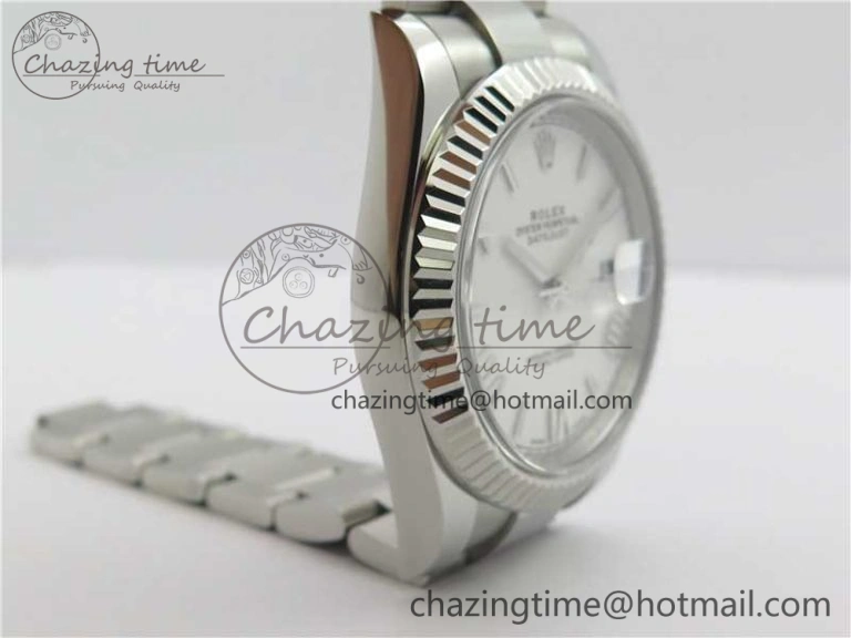 DateJust 126334 SS Noob 1:1 904L Best Edition White Dial Roman Markers on Oyster Bracelet A Stretchable 3171