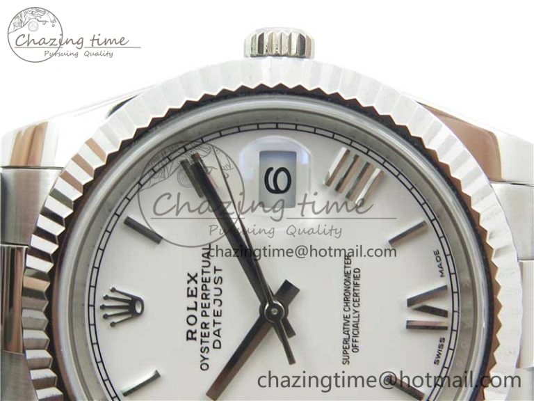 DateJust 126334 SS Noob 1:1 904L Best Edition White Dial Roman Markers on Oyster Bracelet A Stretchable 3171