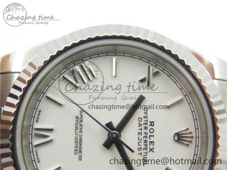 DateJust 126334 SS Noob 1:1 904L Best Edition White Dial Roman Markers on Oyster Bracelet A Stretchable 3171