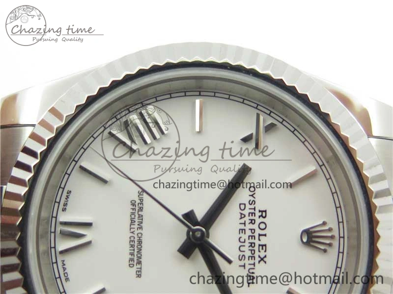 DateJust 126334 SS Noob 1:1 904L Best Edition White Dial Roman Markers on Oyster Bracelet A Stretchable 3171