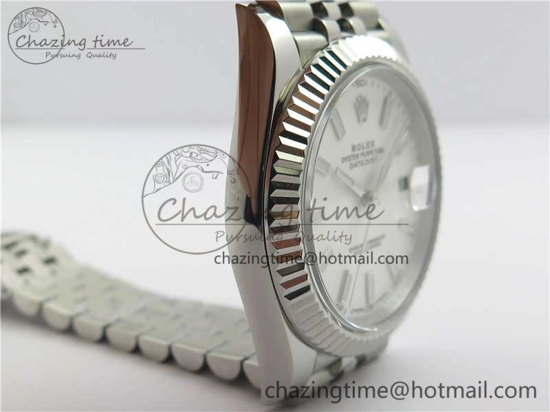 DateJust 126334 SS Noob 1:1 904L Best Edition White Dial Stick Markers on Jubilee Bracelet A Stretchable 3160