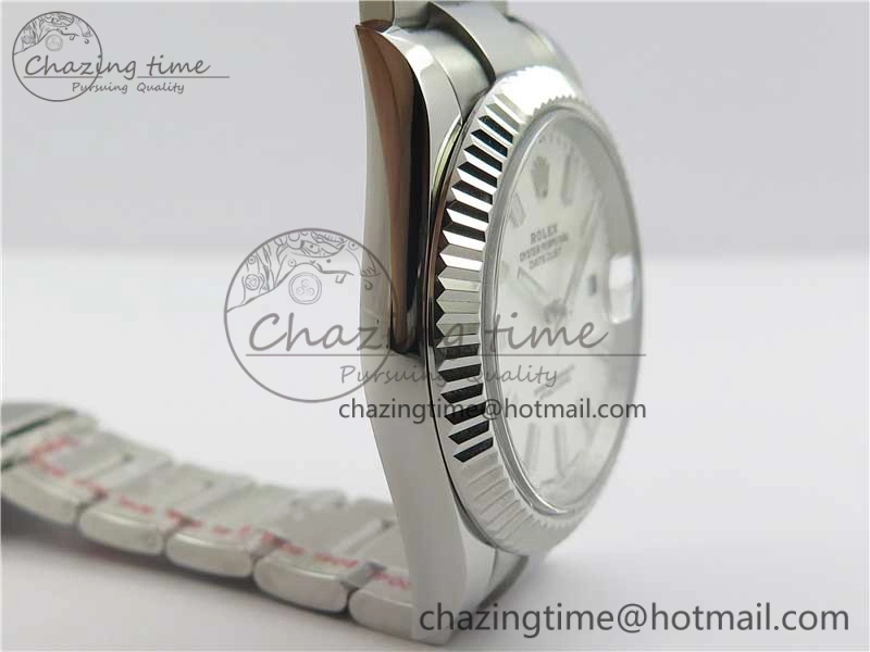 DateJust 126334 SS Noob 1:1 904L Best Edition White Dial Stick Markers on Oyster Bracelet A GoodFit 3172