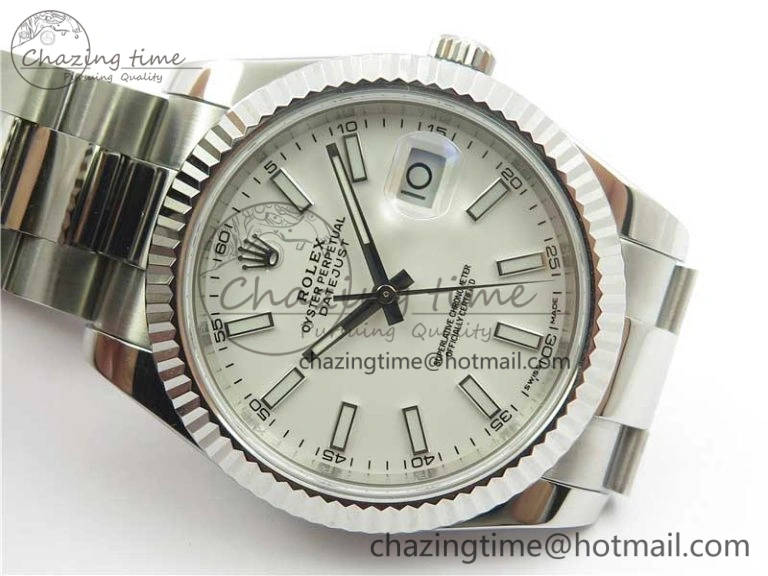 DateJust 126334 SS Noob 1:1 904L Best Edition White Dial Stick Markers on Oyster Bracelet A GoodFit 3172