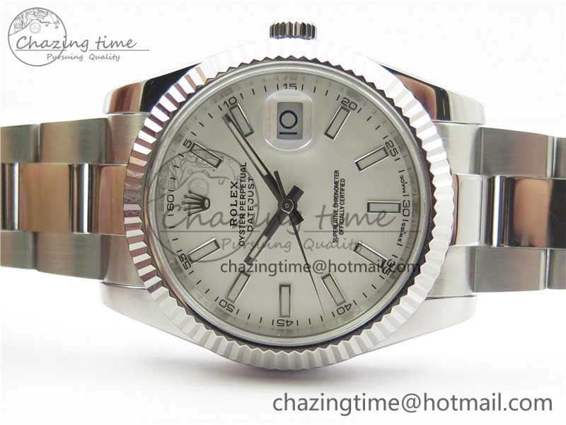 DateJust 126334 SS Noob 1:1 904L Best Edition White Dial Stick Markers on Oyster Bracelet A GoodFit 3172