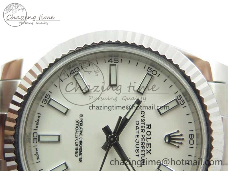 DateJust 126334 SS Noob 1:1 904L Best Edition White Dial Stick Markers on Oyster Bracelet A GoodFit 3172