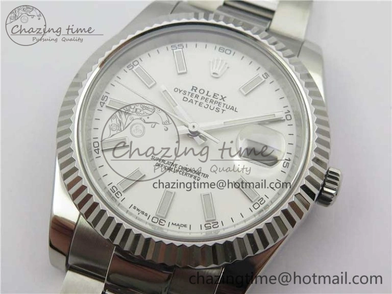 DateJust 126334 SS Noob 1:1 904L Best Edition White Dial Stick Markers on Oyster Bracelet A GoodFit 3172