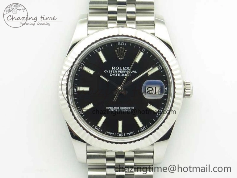 ZipUp DateJust 126334 SS REF 1:1 Best Edition Black Dial Stick Markers on New version Jubilee Bracelet A 3424