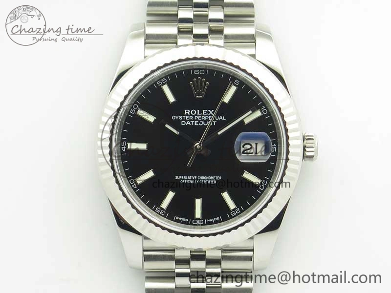 ZipUp DateJust 126334 SS REF 1:1 Best Edition Black Dial Stick Markers on New version Jubilee Bracelet A 3424
